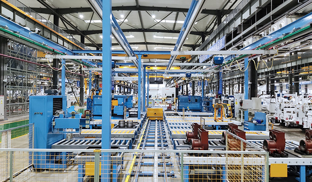 Línea de producción automatizada de plataformas de perforación inteligente